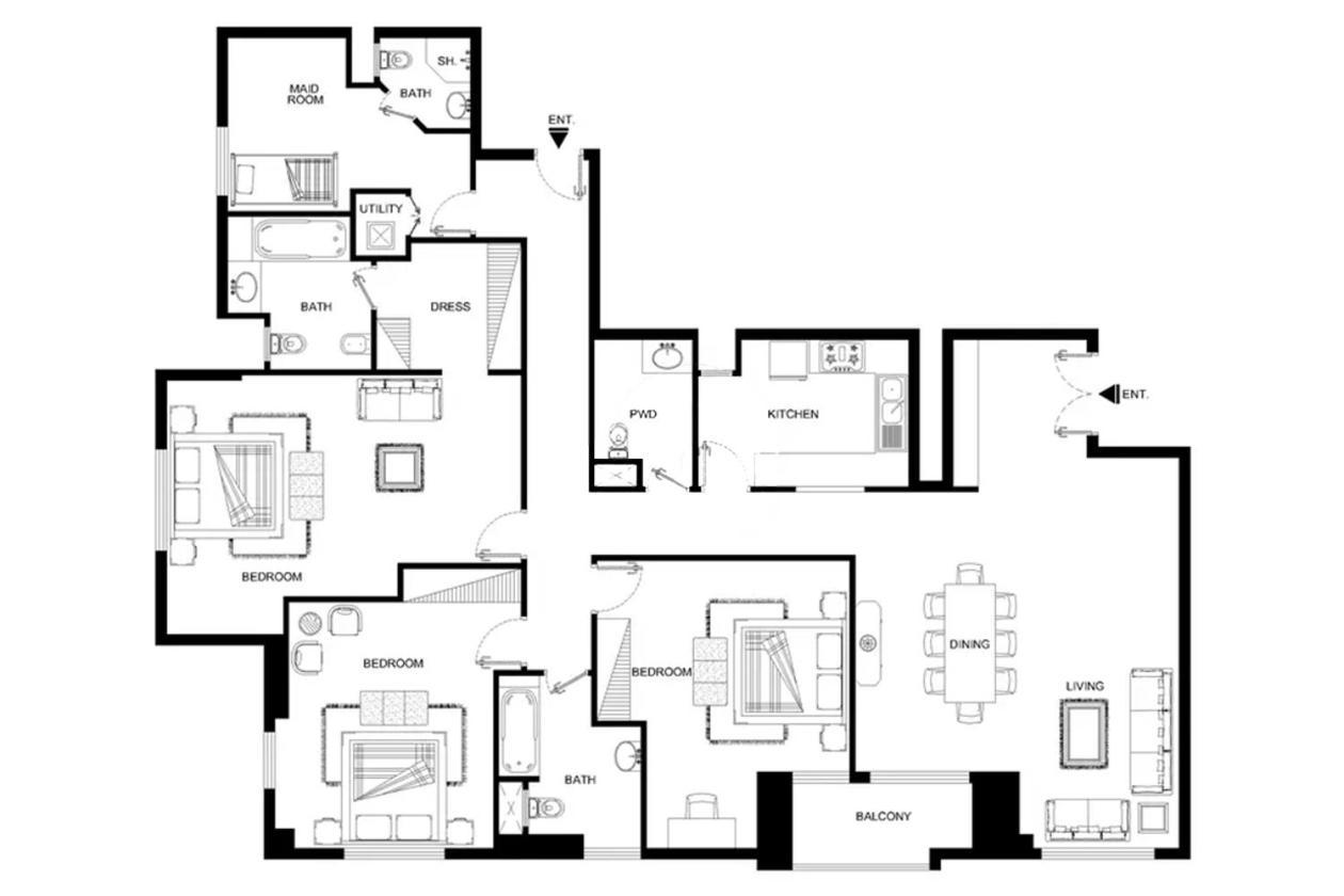 Apartment Lux The Murjan Sea View 2 *